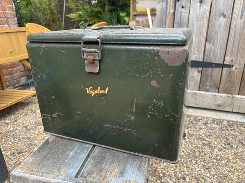 Vintage metal cooler - vintage,