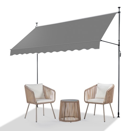 Manual retractable awning - retractable,