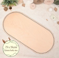 Crochet Moses Basket Base 75x35cm 12mm holes Wooden Bottom For Baby Cradle 