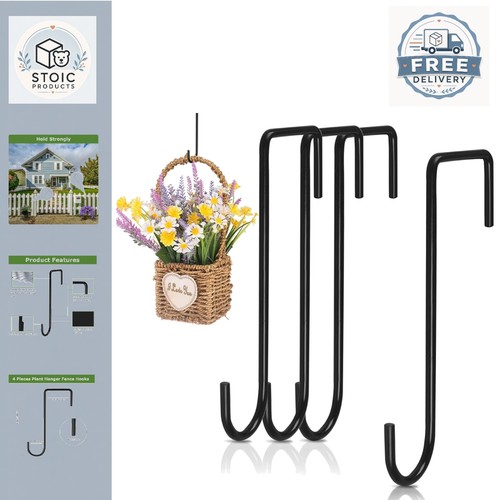 Black steel wall plant - black,