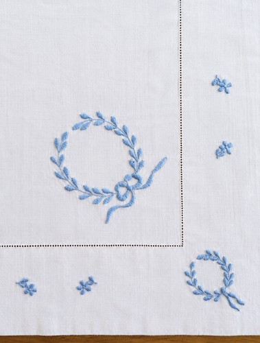 Vintage embroidered tablecloth - embroidered,