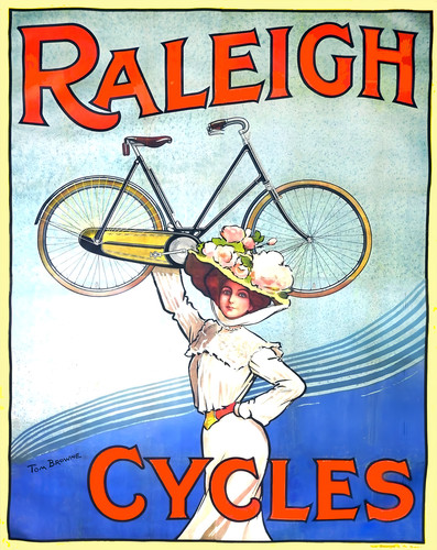 Raleigh cycles poster vintage - raleigh,