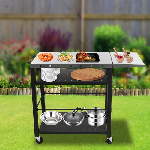 Foldable stainless pizza oven - stainless,