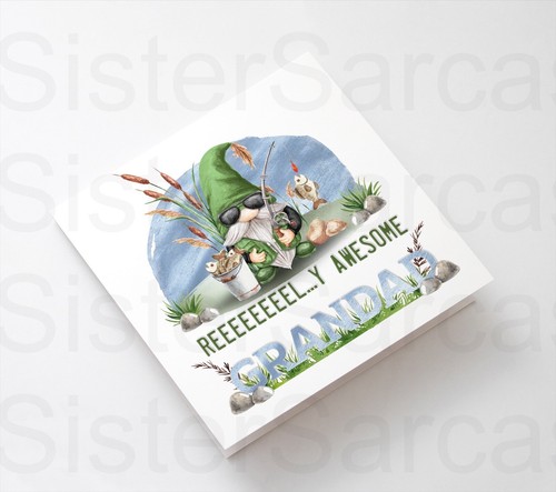 Personalised fishing card - personalised,