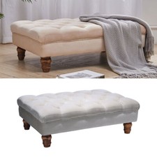 Large Chesterfield Footstool Coffee Table Ottoman Pouffe Stool Long Bench Seat