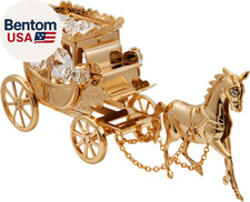 24K Gold Plated Horse Carriage