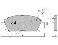 2201660 BRAKE PAD SET, DISC