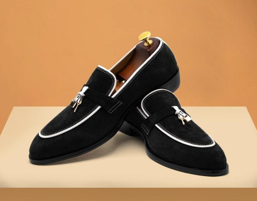 Men handmade two tone - men's, black