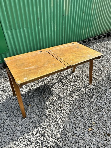 Table vintage school double - vintage,