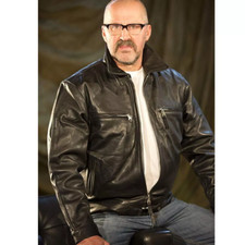 Men Black German Luftwaffe Genuine Leather Men's Biker Style Real Leather Jacket