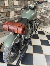 Bag Tool Motorcycle Roll Leather Saddle Motorbike Side Saddlebag Genuine Luggage