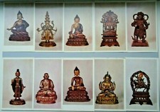 Tibetan Bronzes from the Hermitage. 1981 Vintage Art Postcards Set of 16