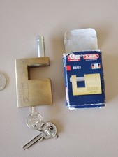 ABUS 82/63 Shutter Padlock in original Box...Is unused and has two keys...
