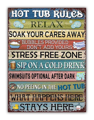 Hot tub rules aluminium - tub,
