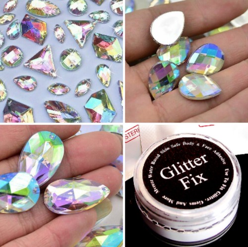 Face body rhinestone gem - face,