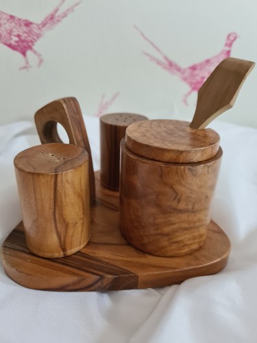 Vintage wooden cruet - wooden,