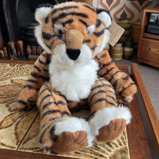 Tickles The Bengal Tiger Russ Berrie 16" Weighted Bean Filled Soft Plush Vintage