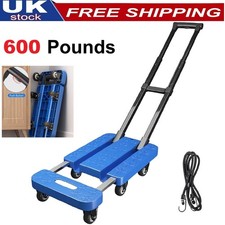 270kg Heavy Duty Folding Platform Trolley Hand Truck Cart Sack Flat Bed Pulley 