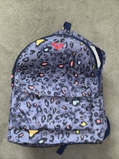 Purple Roxy Backpack Cheetah Print Adjustable Straps Back to school