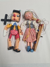 Wooden Marionette Puppets Set