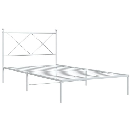 Metal bed frame with headboard - metal,