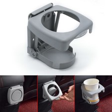 Universal GREY Folding Cup Drink Holder Mount Car Auto Boat Caravan Camper Kids,
