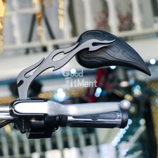 2x Matte Black Motorcycle