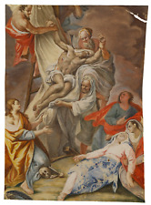 18th Century Tempera Painting on Vellum - The Descent from the Cross