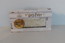 Harry Potter Quidditch World Cup Ticket Limited Edition Silver Plated