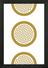 Gold Circle Pattern Framed