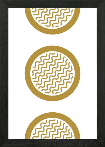 Gold circle pattern - gold,