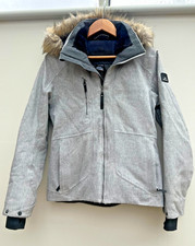 Ladies Eider ski jacket UK 10 grey with hood and snow skirt