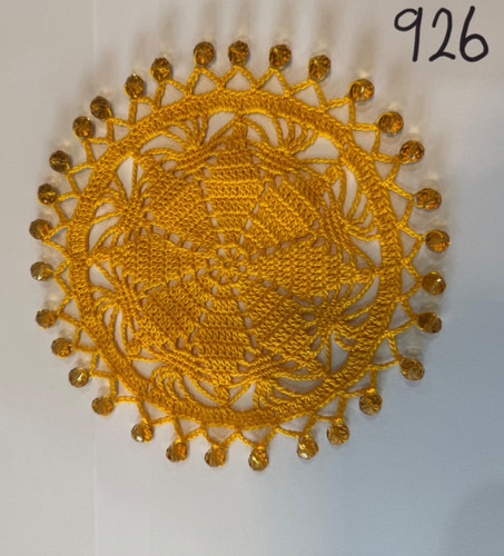Hand made crochet beaded - made,