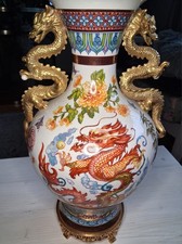 FRANKLIN MINT BLESSINGS OF THE  IMPERIAL DRAGON VASE Ltd Ed. SIGNED no  0475