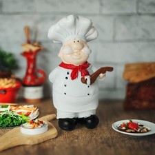 Resin Chef Figurine Chef Kitchen Decoration Crafts Display Accent Figurine