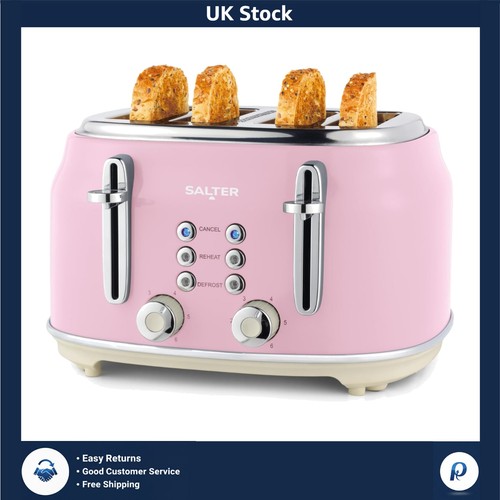 Chic retro pink slice - retro, 4-slice