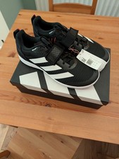 Adidas Total Weightlifting Shoes UK 11.5 Deadlift Black Gym Trainers Mens Sale