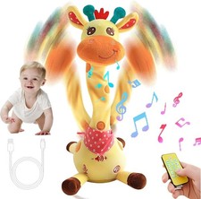 Volume Control Singing Dancing Giraffe Toy Repeating Baby Toys, Talking Giraffe 