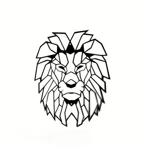 Metal wall art lion weather - metal,