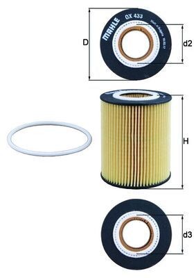 Oil filter ox433d knecht - ox433d,