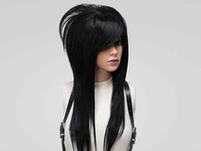 Scene Wig with Bangs in Black