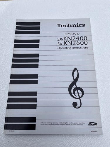 Owners manual technics - owners, kn2400