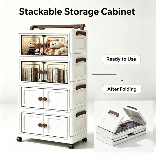 Stackable foldable storage - stackable,