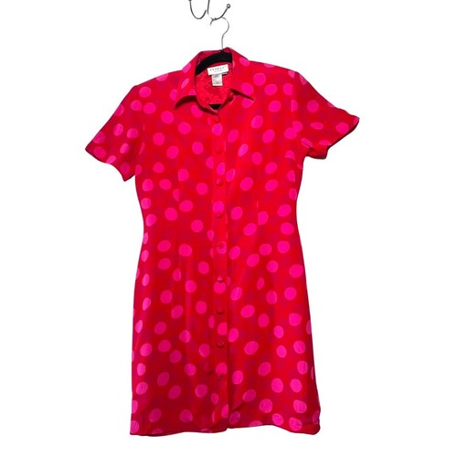 Red pink polka dot 100 - polka,