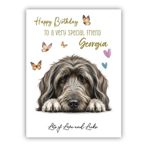 Briard personalised birthday - briard,