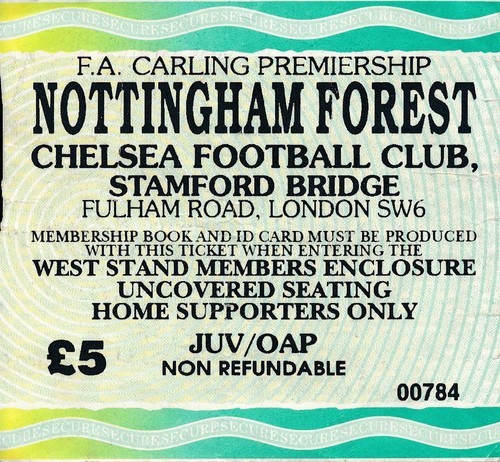 Ticket chelsea nottingham - v,