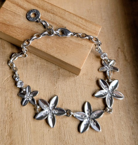 Pilgrim silver tone crystal