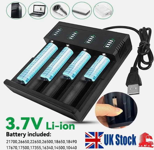 Smart slot battery charger - 4-slot,