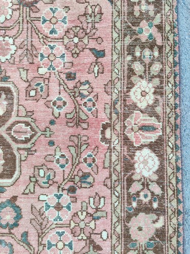 Antique rug 5x8 - pink, turkish