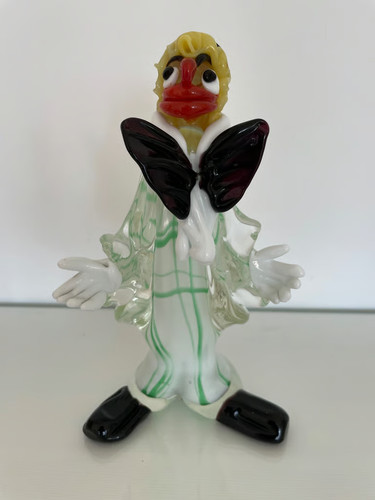 Murano vintage glass clown - ,